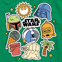 Disney Collection Little & Big Boys Crew Neck Short Sleeve Star Wars Graphic T-Shirt