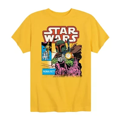 Disney Collection Little & Big Boys Crew Neck Short Sleeve Star Wars Graphic T-Shirt