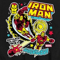 Disney Collection Little & Big Boys Crew Neck Short Sleeve Iron Man Graphic T-Shirt