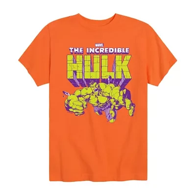Disney Collection Little & Big Boys Crew Neck Short Sleeve Hulk Graphic T-Shirt