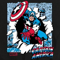 Disney Collection Little & Big Boys Brave New World Crew Neck Short Sleeve Captain America Marvel Graphic T-Shirt