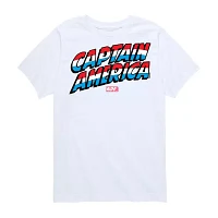 Disney Collection Little & Big Boys Brave New World Crew Neck Short Sleeve Captain America Marvel Graphic T-Shirt