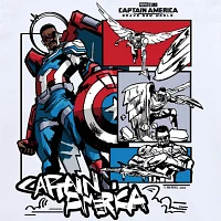 Disney Collection Little & Big Boys Crew Neck Short Sleeve Captain America Marvel Graphic T-Shirt