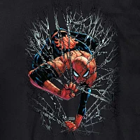 Mens Short Sleeve Spiderman Marvel Graphic T-Shirt