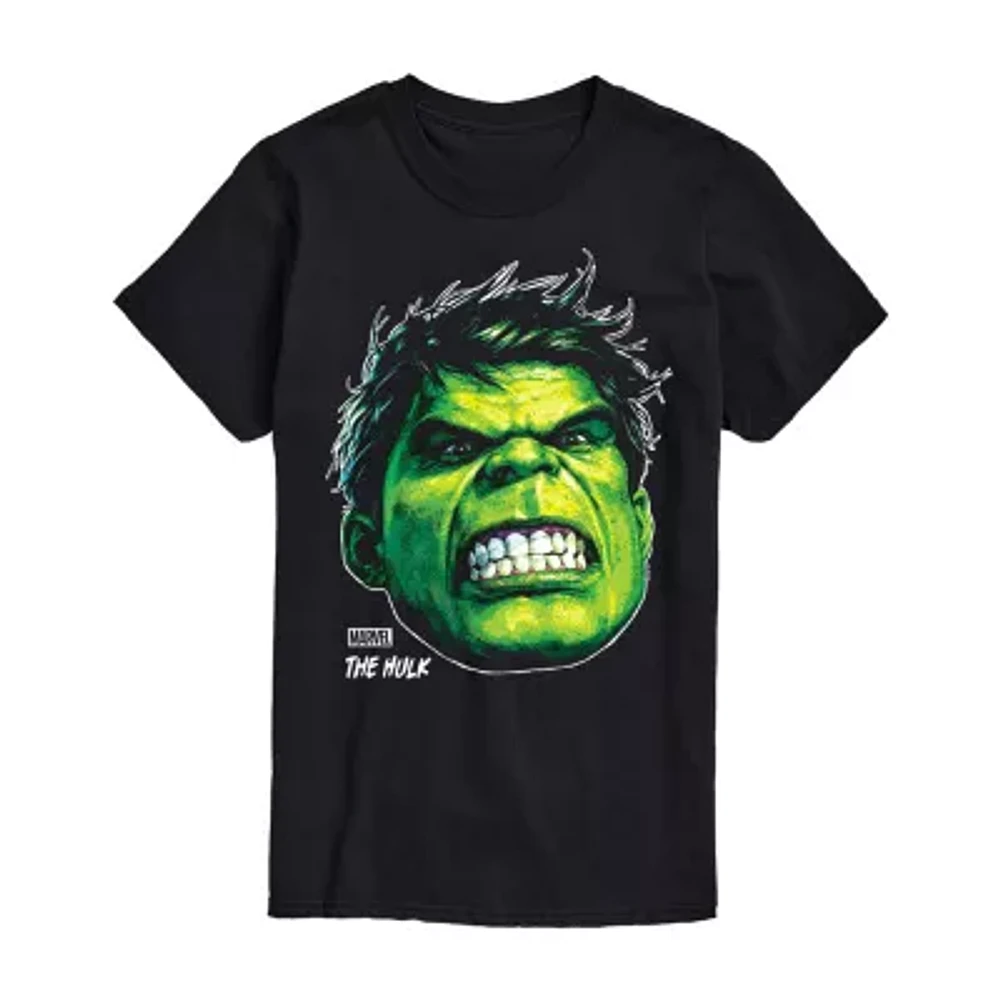 Mens Short Sleeve Hulk Marvel Graphic T-Shirt