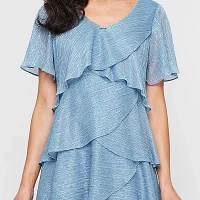 S. L. Fashions Womens Short Sleeve Shift Dress
