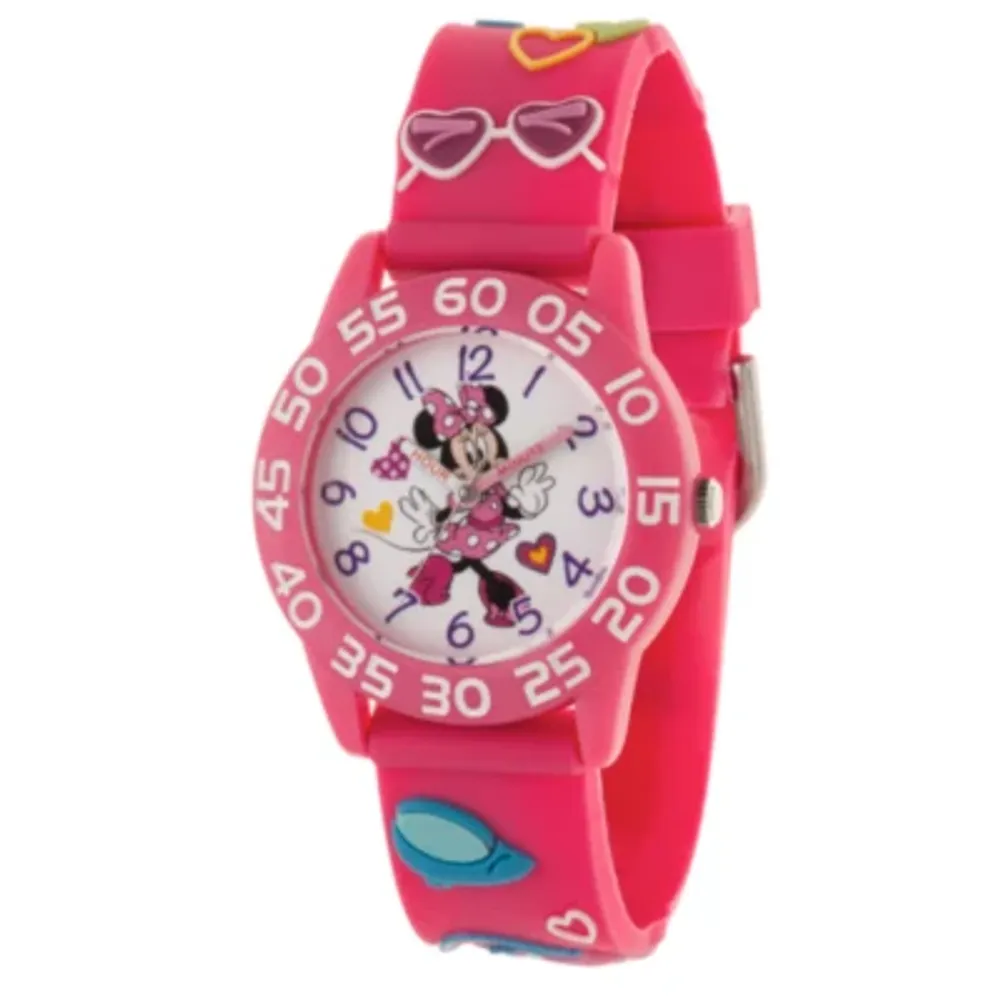 Disney Minnie Mouse Girls Pink Strap Watch Wds000504