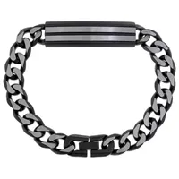 Stainless Steel 8 1/2 Inch Solid Curb Id Bracelet