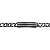 Stainless Steel 8 1/2 Inch Solid Curb Id Bracelet