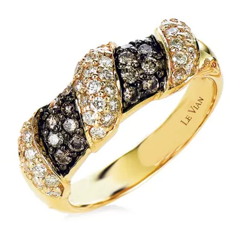 Le Vian® Grand Sample Sale™ Ring featuring Chocolate Diamonds® Vanilla Diamonds® set in 14K Honey Gold™