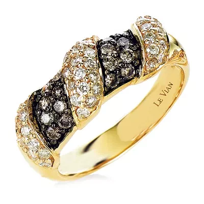 Le Vian® Grand Sample Sale™ Ring featuring Chocolate Diamonds® Vanilla Diamonds® set in 14K Honey Gold™