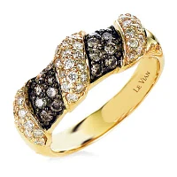 Le Vian® Grand Sample Sale™ Ring featuring Chocolate Diamonds® Vanilla Diamonds® set in 14K Honey Gold™