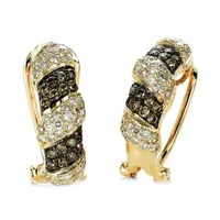 Le Vian® Grand Sample Sale™ Earrings featuring Chocolate Diamonds® Vanilla Diamonds® set in 14K Honey Gold