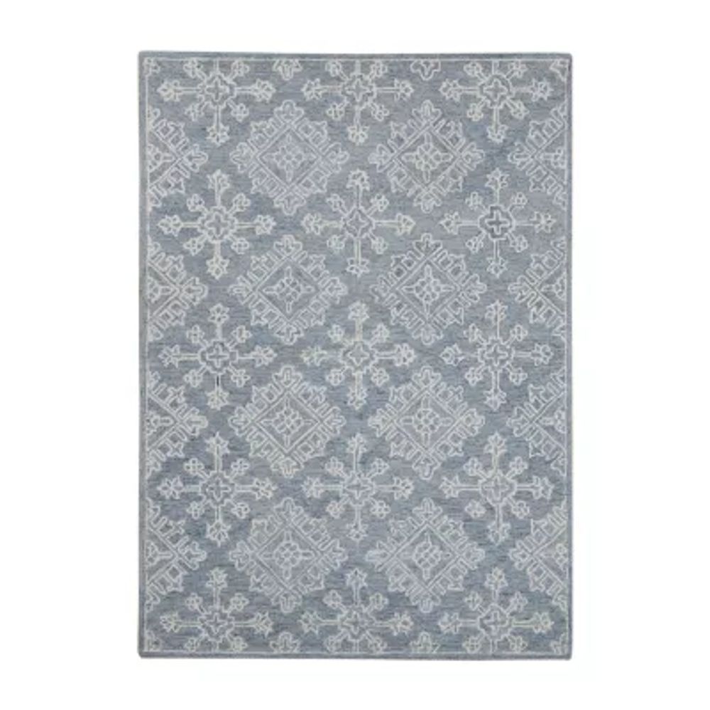 Boston Geometric Hand Tufted Indoor Rectangular Accent Rug