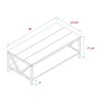 48" Distressed Farmhouse Coffee Table