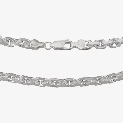 Made in Italy Sterling Silver 8 1/2 Inch Solid Cable Chain Bracelet