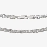 Made in Italy Sterling Silver / Inch Solid Cable Chain Bracelet