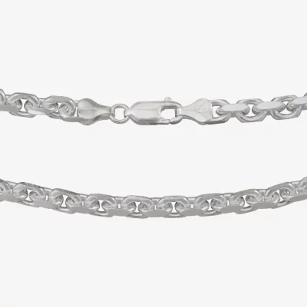 Made in Italy Sterling Silver 9 Inch Solid Cable Chain Bracelet