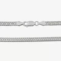 Made in Italy Sterling Silver / Inch Solid Curb Chain Bracelet