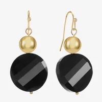 Mixit Black & Gold Tone Bead Drop Earrings