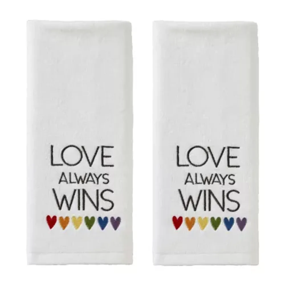 Saturday Knight Love Always Wins 2-pc. Hand Towel