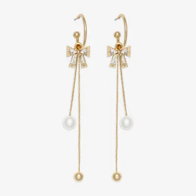 Mixit Hypoallergenic Simulated Pearl Bow Drop Earrings