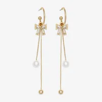 Mixit Hypoallergenic Simulated Pearl Bow Drop Earrings