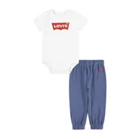 Levi's Baby Boys 2-pc. Crew Neck Short Sleeve Bodysuit Set