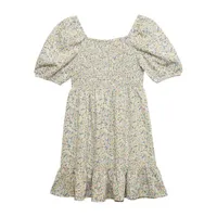 Knit Works Big Girls Short Sleeve Balloon A-Line Dress