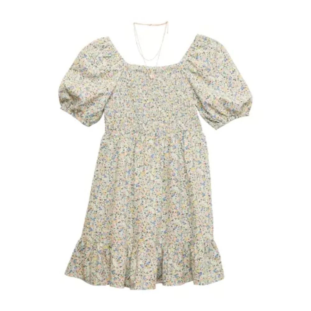 Knit Works Big Girls Short Sleeve Balloon A-Line Dress