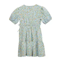 Knit Works Big Girls Short Sleeve Puffed A-Line Dress