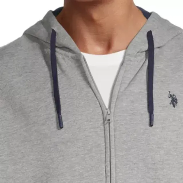 U.S. Polo Assn. Fleece Mens Long Sleeve Embroidered Zipper Hoodie