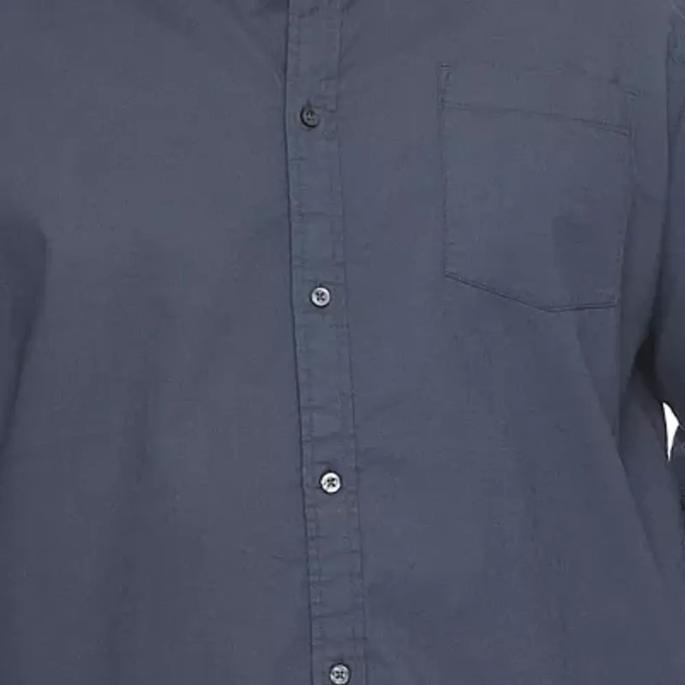 mutual weave Big and Tall Mens Regular Fit Long Sleeve Button-Down Shirt