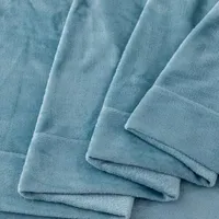 Linery Solid Velvet Plush Fleece Wrinkle Resistant Sheet Set