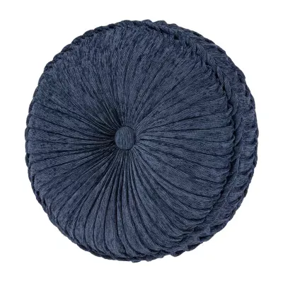 Queen Street Wallace Blue Round Throw Pillow