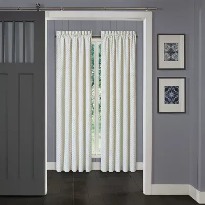 Queen Street Blue Ivy Light-Filtering Rod Pocket Set of 2 Curtain Panel