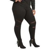 Poetic Justice Plus Womens Full Length Leggings