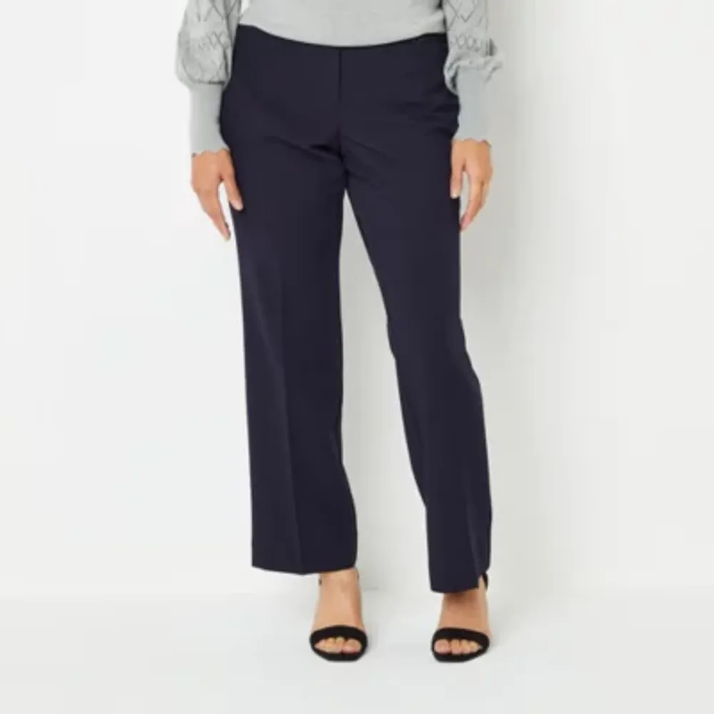 Liz Claiborne Audra Tailored Curvy Fit Straight Trouser