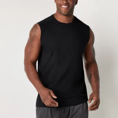 Xersion Mens Big and Tall Crew Neck Sleeveless Moisture Wicking Muscle T-Shirt