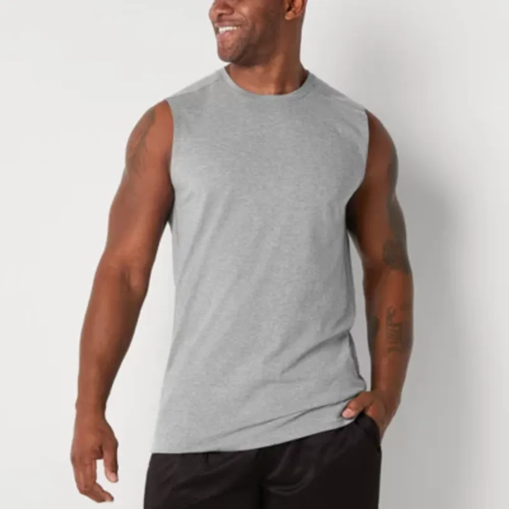 Xersion Cotton Mens Big and Tall Sleeveless Muscle T-Shirt