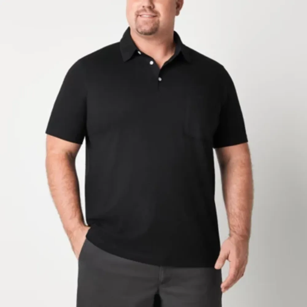 St. John's Bay Big and Tall Mens Regular Fit Short Sleeve Pocket Polo Shirt  | Plaza Las Americas