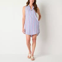 St. John's Bay Womens Sleeveless Shift Dress Tall