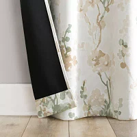 Sun Zero Percy Lenia Print Energy Saving 100% Blackout Grommet Top Single Curtain Panel