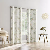 Sun Zero Percy Lenia Print Energy Saving 100% Blackout Grommet Top Single Curtain Panel