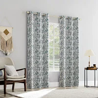 Sun Zero Percy Milford Print Energy Saving 100% Blackout Grommet Top Single Curtain Panel