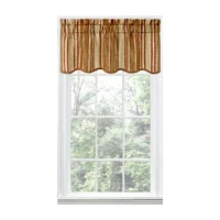 Waverly Stripe Ensemble Rod Pocket Scallop Valance