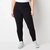 St. John's Bay Plus Secretly Slender Womens High Rise Full Length Leggings