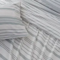 Linery Cotton Stripe Flannel Wrinkle Resistant Sheet Set