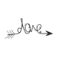 Cheungs Left To Right "Love" Arrow Metal Wall Art