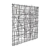 Cheungs Large Black Square Abstract Metal Wall Art